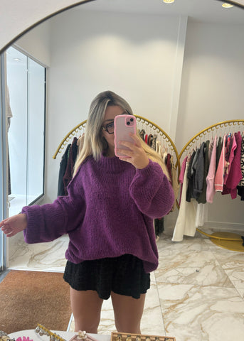 Pull Teddy violet