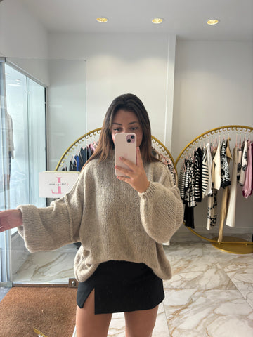 Pull Teddy beige