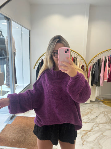 Pull Teddy violet