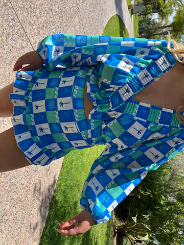 Ensemble palmeraie bleu