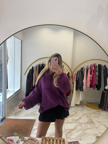 Pull Teddy violet